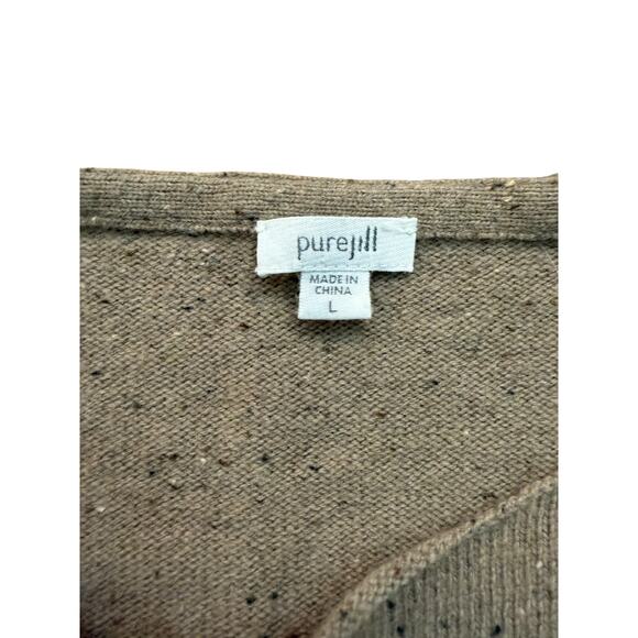 Purejill Women's Gray Oversized Wool Blend Cardigan Sweater Size Large - Picture 2 of 3